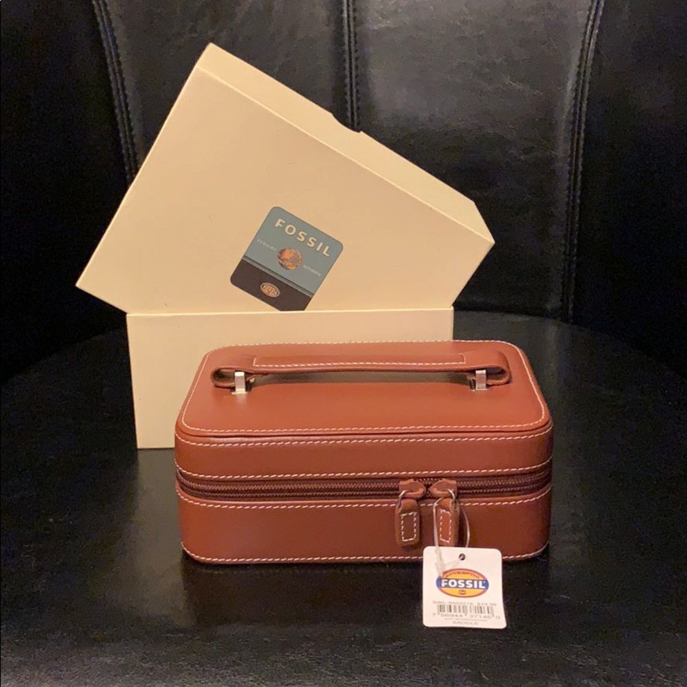 Fossil Leather jewelry box